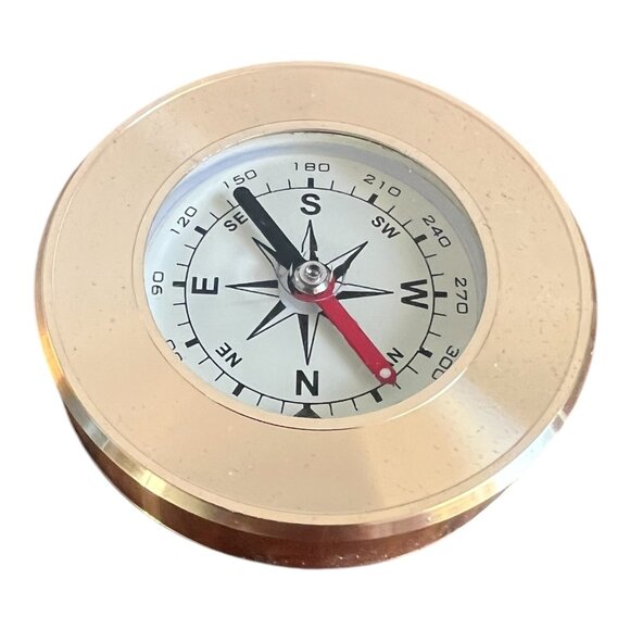 DNV Det Norske Veritas Navigation Compass With Engraved Wooden Box & Hinged Lid - Picture 3 of 6